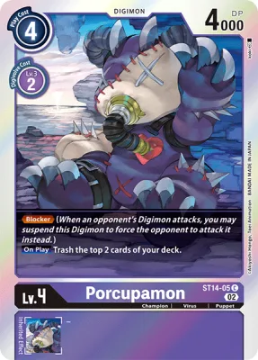 Porcupamon, Digimon card ST14-05