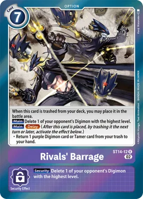 Rivals' Barrage, Digimon card ST14-12
