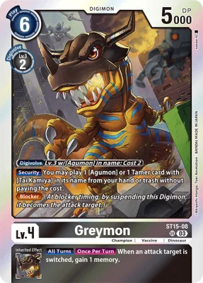 Greymon, Digimon card ST15-08