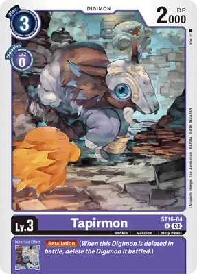 Tapirmon, Digimon card ST16-04