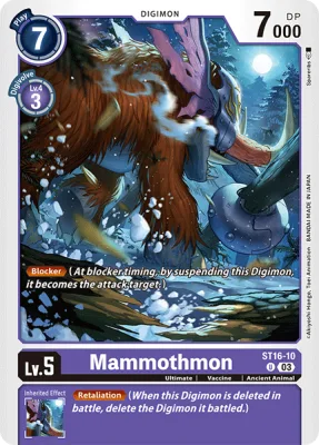 Mammothmon, Digimon card ST16-10