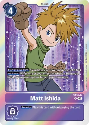 Matt Ishida, Digimon card ST16-14