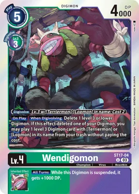 Wendigomon, Digimon card ST17-04
