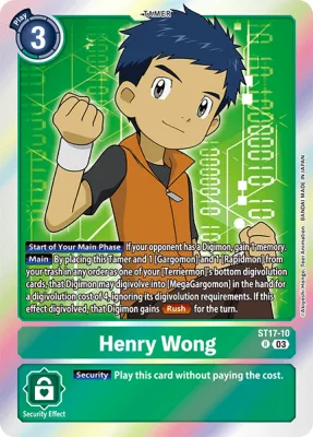 Henry Wong, Digimon card ST17-10