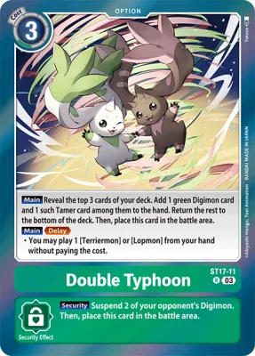 Double Typhoon, Digimon card ST17-11