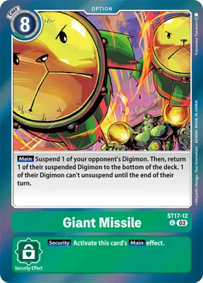 Giant Missile, Digimon card ST17-12