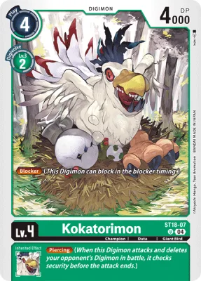 Kokatorimon, Digimon card ST18-07