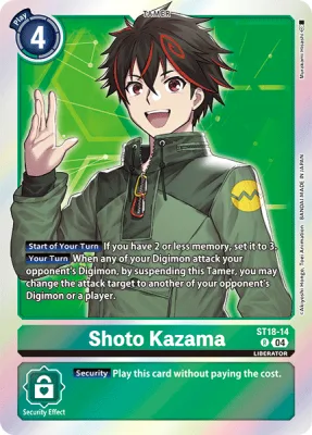 Shoto Kazama, Digimon card ST18-14