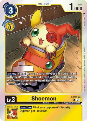 Shoemon, Digimon card ST19-03