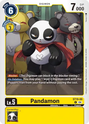 Pandamon, Digimon card ST19-09