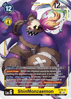 ShinMonzaemon, Digimon card ST19-13