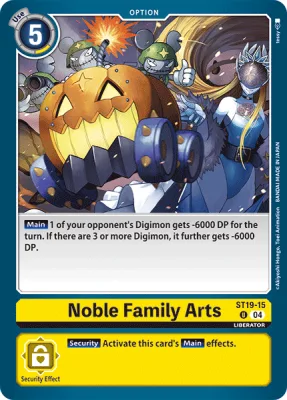 Noble Family Arts, Digimon card ST19-15