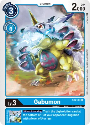 Gabumon, Digimon card ST2-03