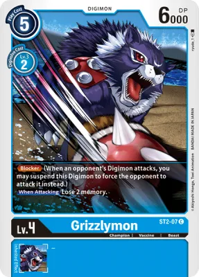 Grizzlymon, Digimon card ST2-07