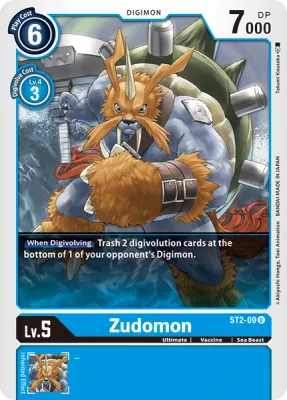Zudomon, Digimon card ST2-09