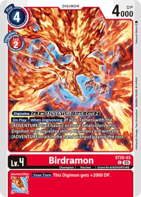 Birdramon, Digimon card ST20-03