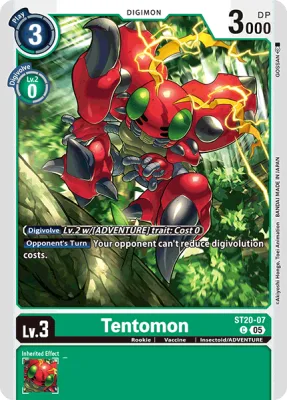 Tentomon, Digimon card ST20-07