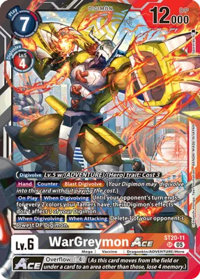 WarGreymon ACE, Digimon card ST20-11