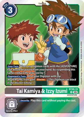 Tai Kamiya & Izzy Izumi, Digimon card ST20-13