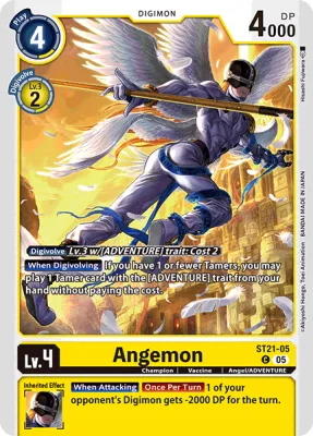 Angemon, Digimon card ST21-05