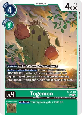 Togemon, Digimon card ST21-08