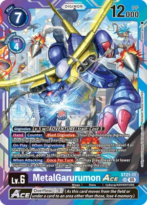 MetalGarurumon ACE, Digimon card ST21-11