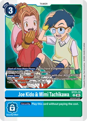 Joe Kido & Mimi Tachikawa, Digimon card ST21-12