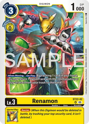 Renamon, Digimon card ST22-02