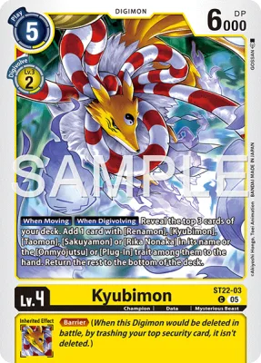 Kyubimon, Digimon card ST22-03