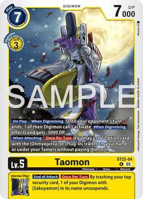 Taomon, Digimon card ST22-04
