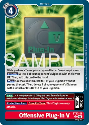 Offensive Plug-In V, Digimon card ST22-08