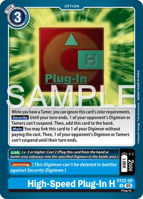 High-Speed Plug-In H, Digimon card ST22-09