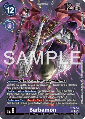 Barbamon, Digimon card ST22-14