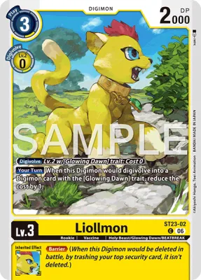 Liollmon, Digimon card ST23-02
