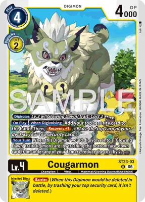 Cougarmon, Digimon card ST23-03