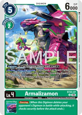 Armalizamon, Digimon card ST23-07