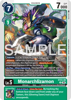 Monarchlizamon, Digimon card ST23-08