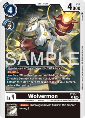Wolvermon, Digimon card ST23-11