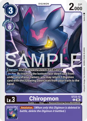 Chiropmon, Digimon card ST23-12