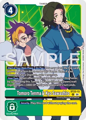 Tomoro Tenma & Kyo Sawashiro, Digimon card ST23-13