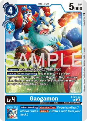 Gaogamon, Digimon card ST24-03
