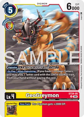 GeoGreymon, Digimon card ST24-05