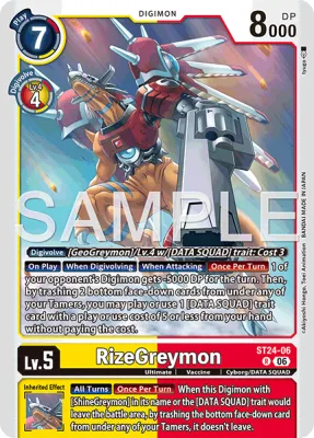 RizeGreymon, Digimon card ST24-06
