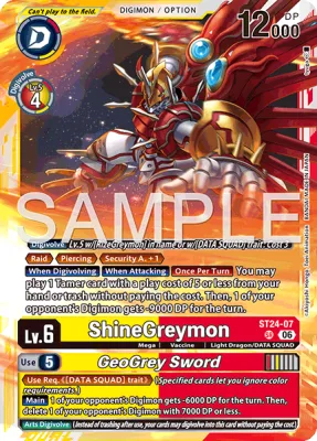 ShineGreymon, Digimon card ST24-07