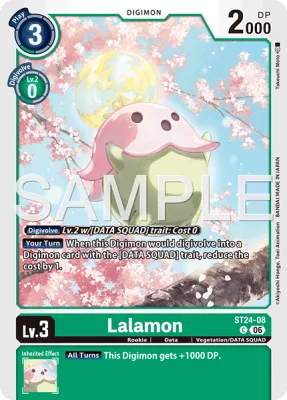 Lalamon, Digimon card ST24-08
