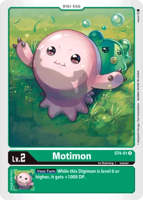 Motimon, Digimon card ST4-01
