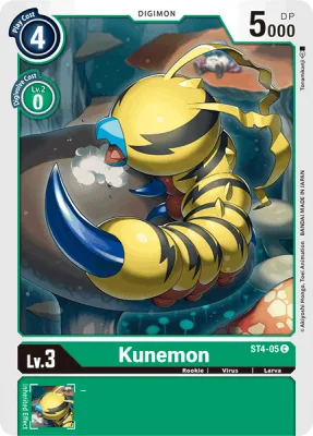 Kunemon, Digimon card ST4-05