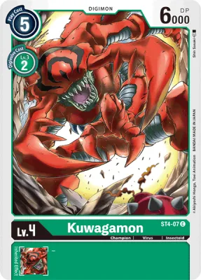 Kuwagamon, Digimon card ST4-07