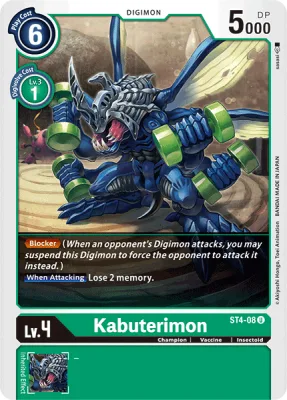 Kabuterimon, Digimon card ST4-08