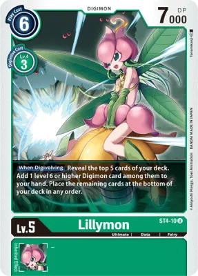 Lillymon, Digimon card ST4-10